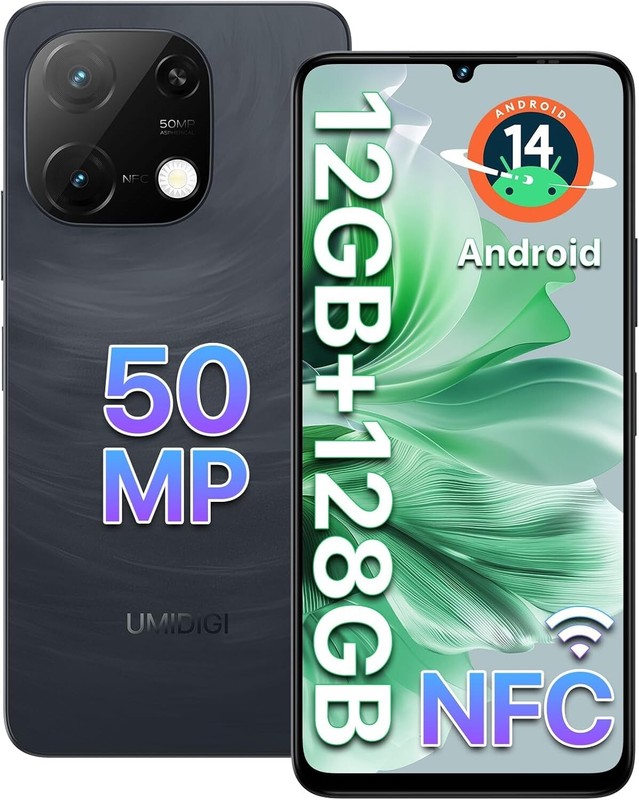 UMIDIGI G9C 12GB +128GB Android 14 NFC AI Face Unlock Smartphone