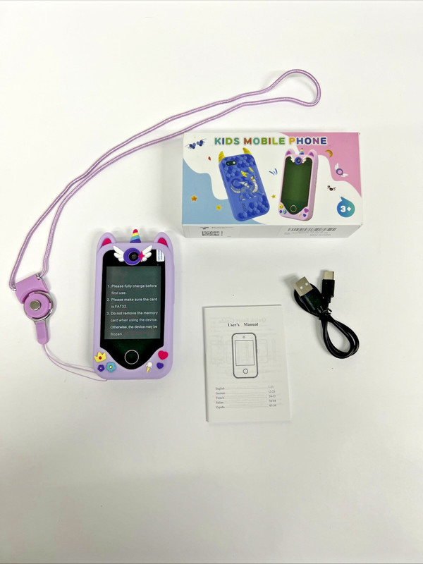 Children&rsquo;s Mobile Smart Phone Girls (w/ 32 SD Card) Purpl & Unicorn – NEW in Box