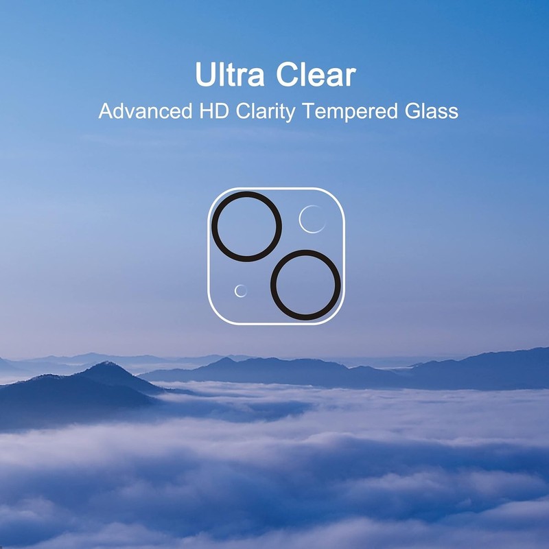3PCS Camera Lens Protector for iPhone 15 & iPhone 14, Tempered Glass, Anti-Scrat gallery