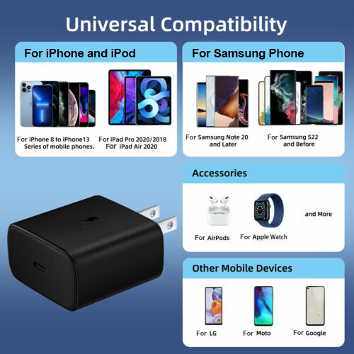 45W USB-C Super Fast Wall Charger Type C Charging Cable For Samsung S24-S22-S23+ gallery