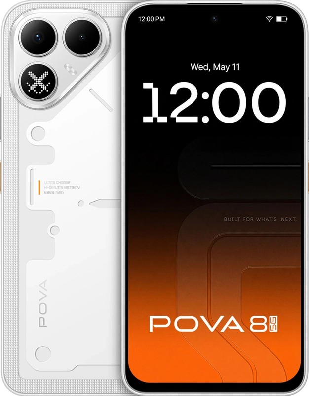 Tecno Pova 8 5G (White, 128 GB 8 GB RAM) Dimensity 7100 NFC Global Version.