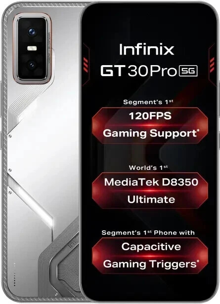 New Infinix GT 30 Pro 5G+ Factory Unlocked-Dual SIM-8GB RAM GLOBAL VERSION-White