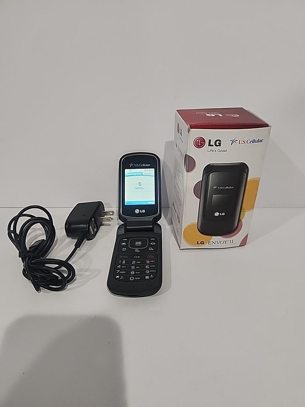 LG Envoy II UN161 Black ( U.S. Cellular ) Rare Cellular Flip Phone – USED