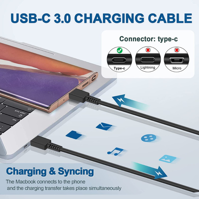 45W Super Fast Wall Adapter 6FT Charger Cable Type c For Samsung Galaxy S23 S22 gallery