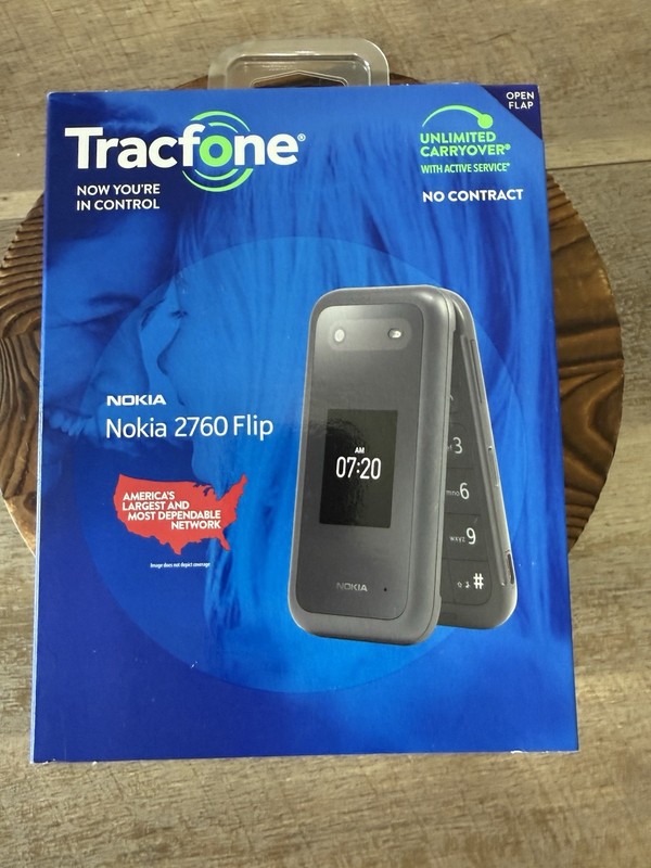Nokia ~ 2760 ~ Flip TracFone ~ Black ~ 4G LTE, Camera, Bluetooth, Wi-Fi ~ 4GB