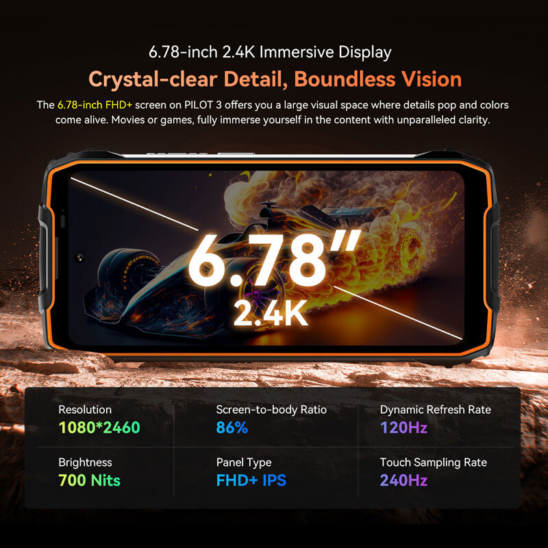OSCAL PILOT 3 5G Rugged Smartphone Android 15 Mobile Thinking AI Model Outdoor gallery