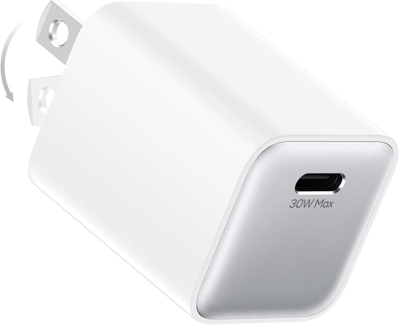 30W USB-C Fast Wall Charger for iPhone 17, Galaxy (1 Pack)