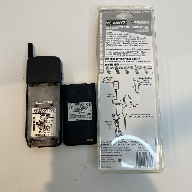 Nokia 2170 - Very Rare - For Collectors - Batt Dead W/ Vintage Headset! gallery