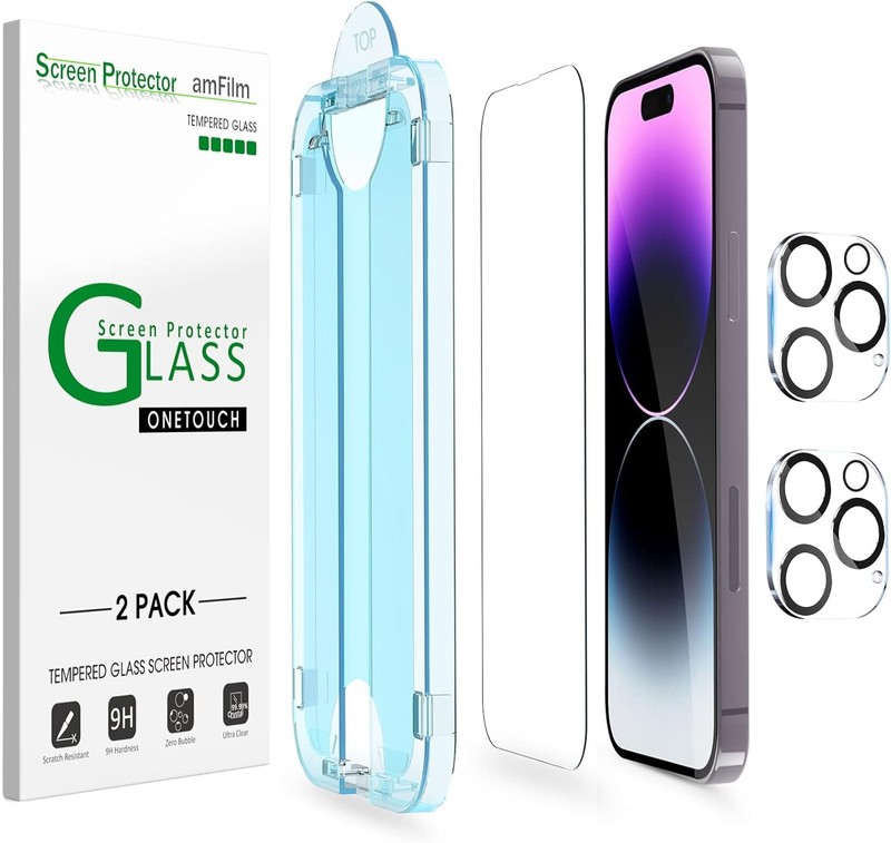 2 Pack Anti-Scratch Screen & Camera Lens Protector for iPhone 14 Pro 6.1&prime;