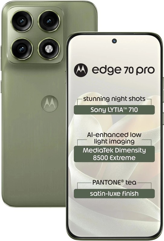 MOTOROLA Edge 70 Pro 5G-Factory Unlocked Dual SIM-8GB 256GB-Sony LYTIA 710-GREEN
