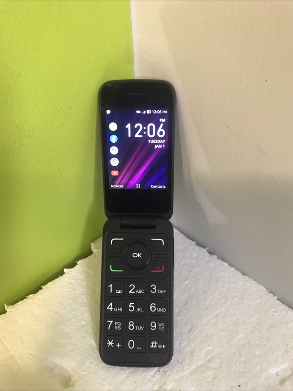 Tracfone Alcatel MY FLIP 2 (A406DL) Prepaid Flip Phone 2.8 Display – Black – U40
