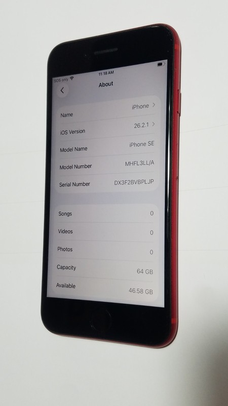 Cherry Red T-Mobile MetroPCS Apple iPhone SE 2ND GEN 64GB GSM ESIM Cell Phone gallery