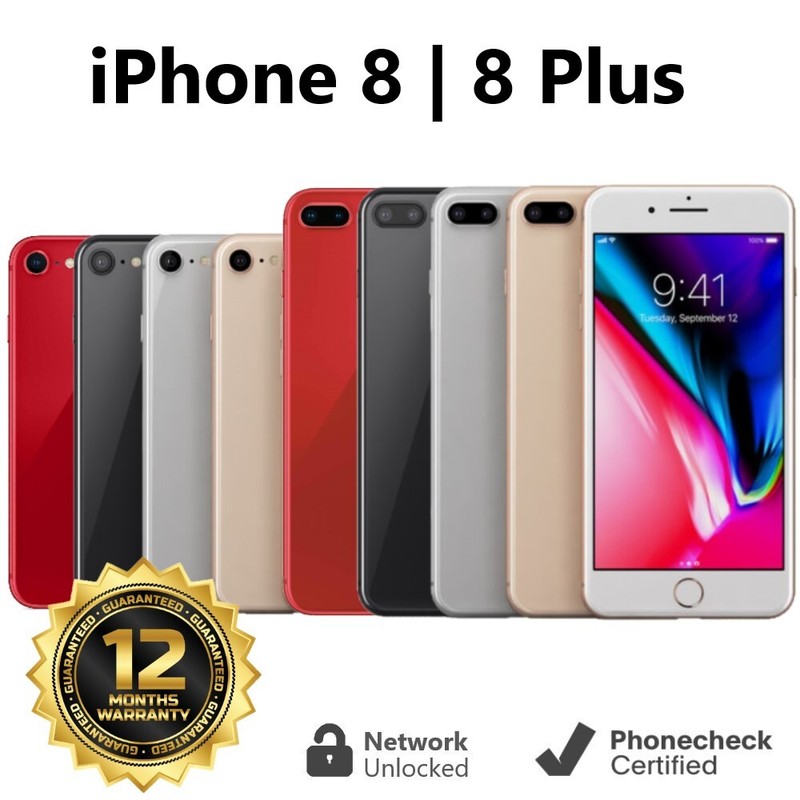 Apple iPhone 8 | 8 Plus 64GB 128GB 256GB – All Colors (Unlocked) – Excellent