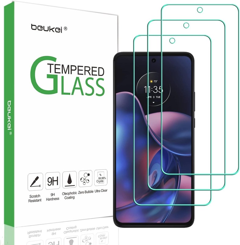 3PCS Screen Protector for Motorola Moto Edge (2022) 6.6 Inch Touch Sensitive Cas