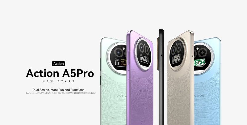 [World Premiere)F150 Action A5Pro Phone Dual Screen Design Smartphone Android.