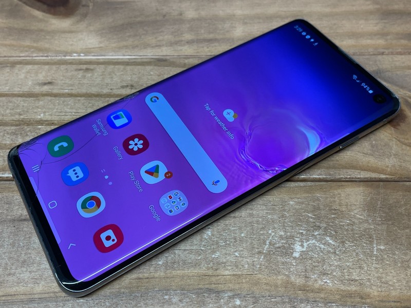 Samsung Galaxy S10 – SM-G973U – 128 GB – Black (Unlocked) Cracked Glass