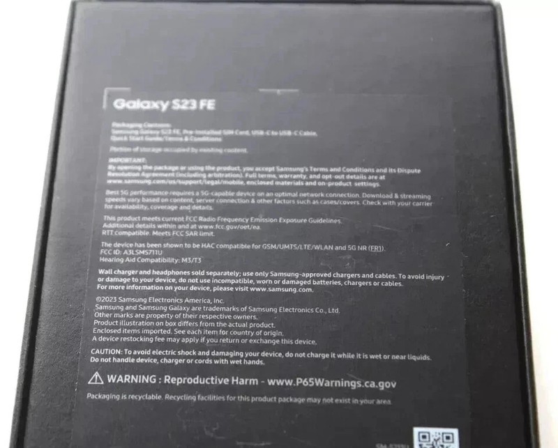 New Samsung Galaxy S23 FE 5G Factory Unlocked 6.4" SmartPhone 128GB Graphite gallery