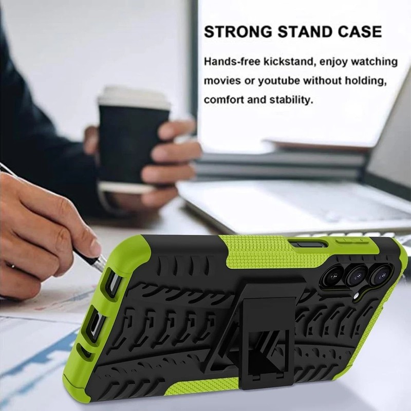 For Samsung Galaxy A16 5G Case Double-Layer Shockproof + Screen Protecto, Stand gallery
