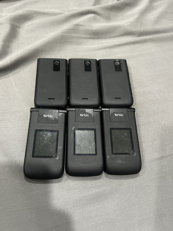 Lot of 6 Orbic Journey V Flip Phones TracFone Verizon Used AS-IS Parts/Repair