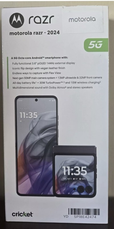 Brand New Sealed Motorola RAZR 2024 5G 256GB (Cricket Wireless)