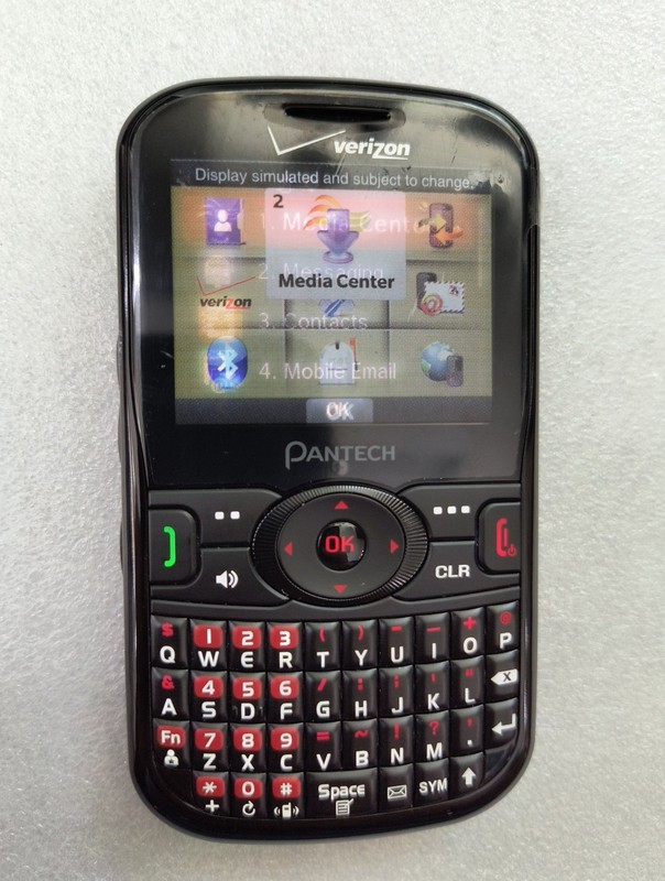 Pantech Caper Verizon (TXT8035PP) Black Cellular Phone (V49)