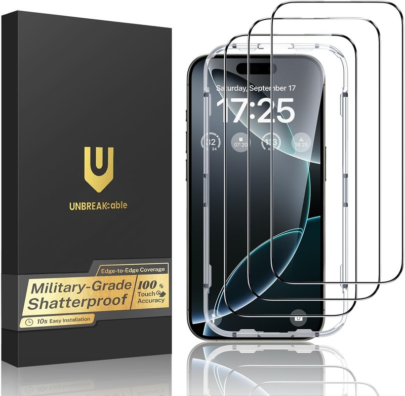 3PCS Screen Protector for iPhone 16 Pro Max 6.9&Prime; Full Coverage Tempered Glass