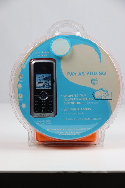 Rare Prototype Packaging Sample Motorola C series C168i Pay As You Go Phone