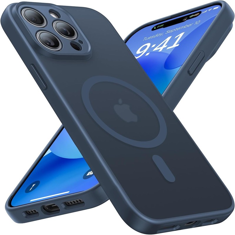 Magnetic for iPhone 15 Pro Max Case [Full Camera Protection][Military-Grade Prot