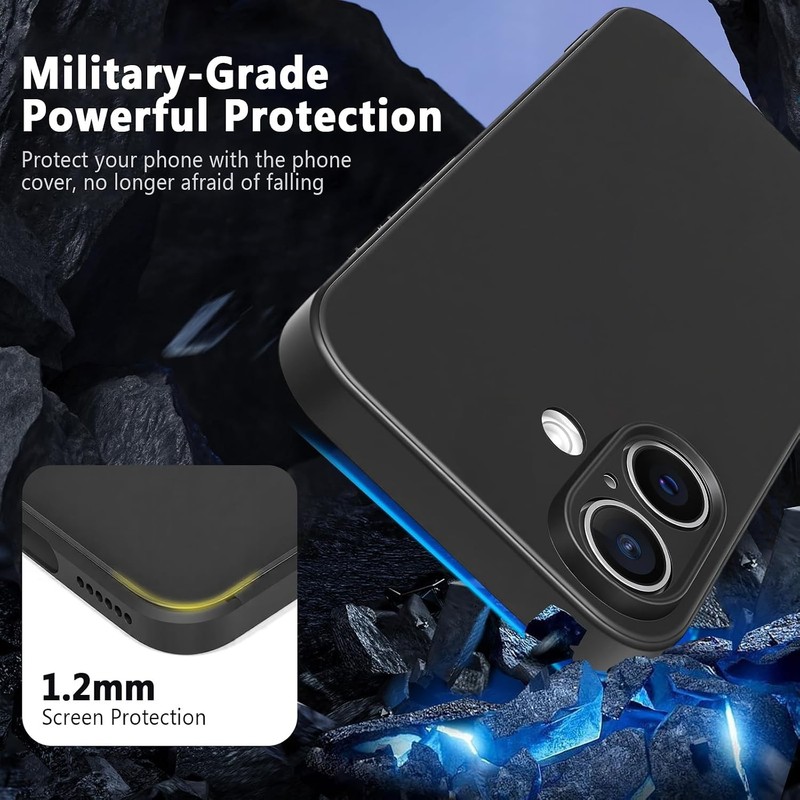 iPhone 17 Case, Anti-Scratch & Fingerprint Phone Case Protective Cover, Matte Bl gallery
