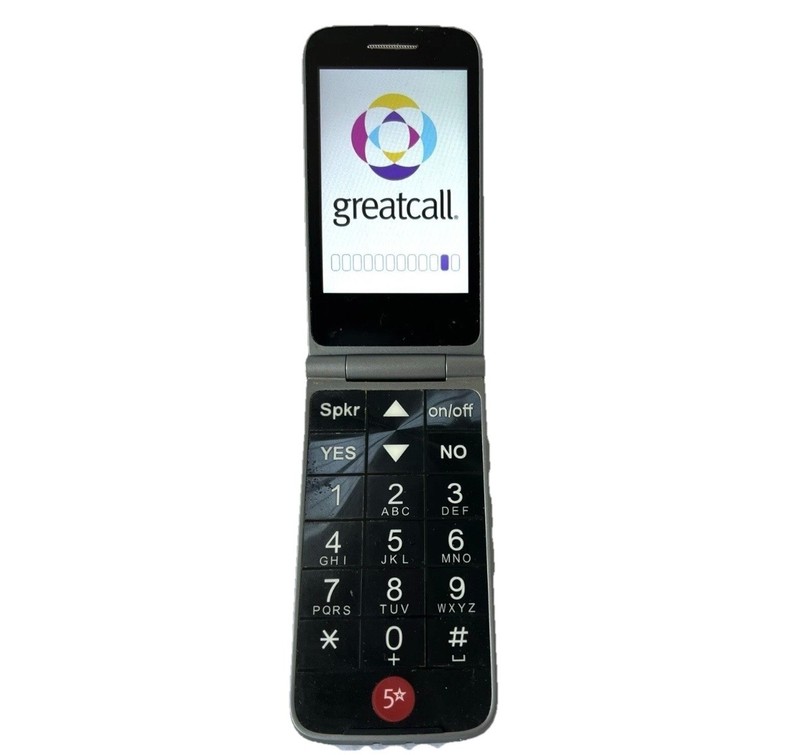 Alcatel One Touch Jitterbug Silver GreatCall Flip Phone Seniors Magnifier READ