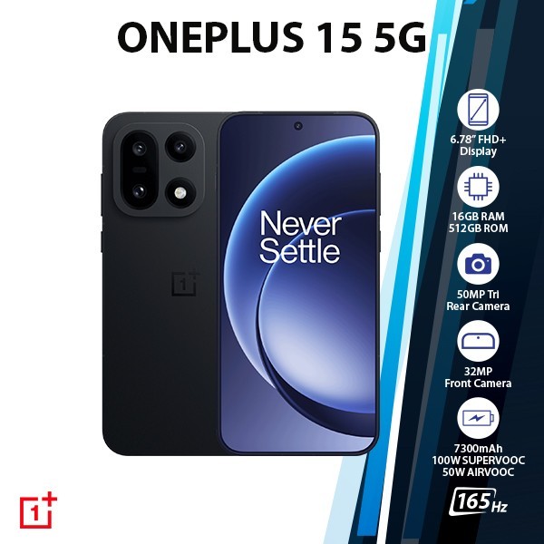 (New) OnePlus 15 5G Android Cell Phone (16GB+512GB/BLACK/Dual SIM/Global Ver.)