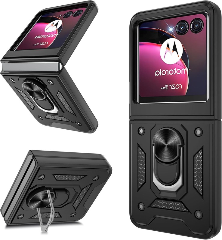 Heavy Duty Shockproof Case for Motorola Razr Plus 2023 with 360° Rotation Kickst