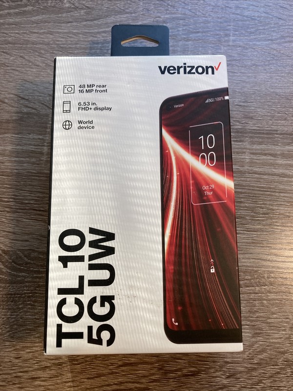 TCL 10 5G UW~Verizon Prepaid~6.5&Prime; Screen~ 48MP~ 128GB~ Diamond Gray~ NEW SEALED