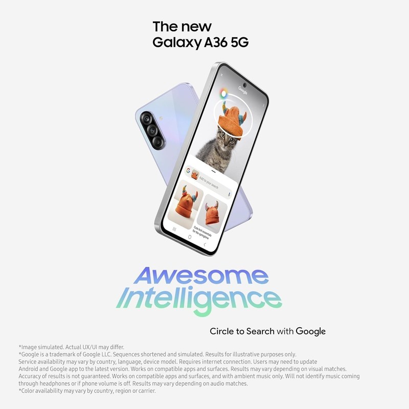 SAMSUNG Galaxy A36 5G white (8GB 256GB) Snapdragon 6 Gen 3 NFC Global Version gallery