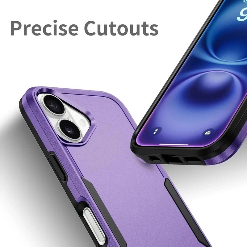 Designed for iPhone 16 Case, Heavy Duty Shockproof Anti-Scratch Cover Purple 6.1 gallery