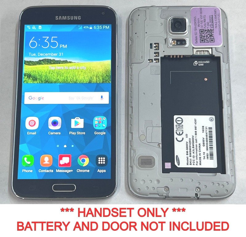 UNLOCKED Verizon Samsung Galaxy S5 G900V 4G LTE Smart Phone / T-Mobile *B GRADE