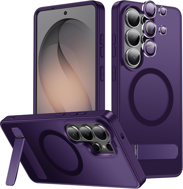 Slim Silicone Cover for Samsung Galaxy S26 Ultra Case, Cobalt Violet with Stand