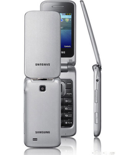 2.4&Prime; Samsung C3520 La Fleur Unlocked 1.3MP Bluetooth Stylish Flip Mobile Phone