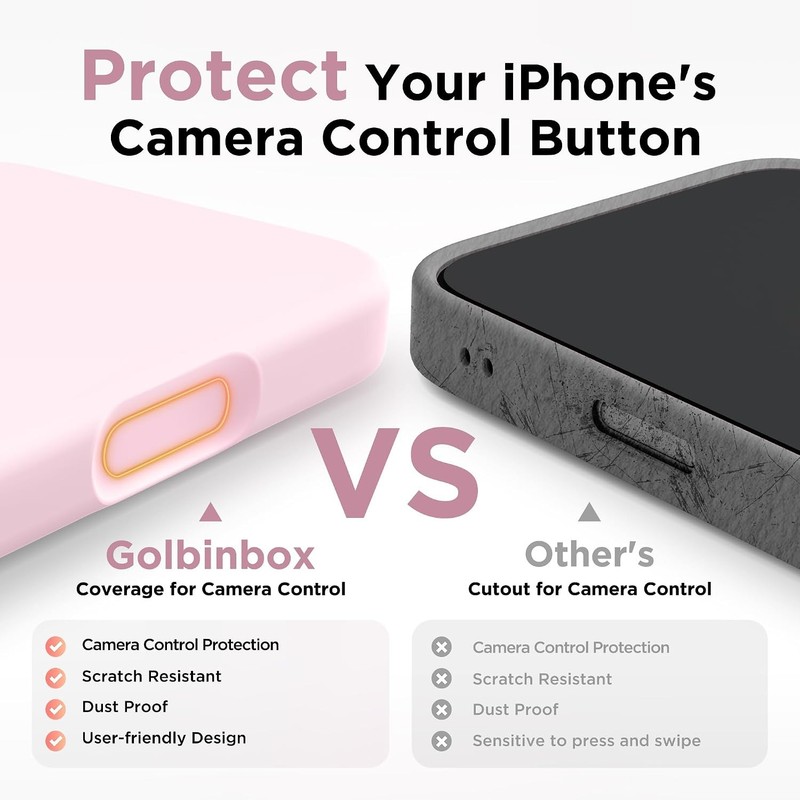 Chalk Pink Silicone Shockproof Case for iPhone 17 Pro Max, Magnetic Phone Cover gallery
