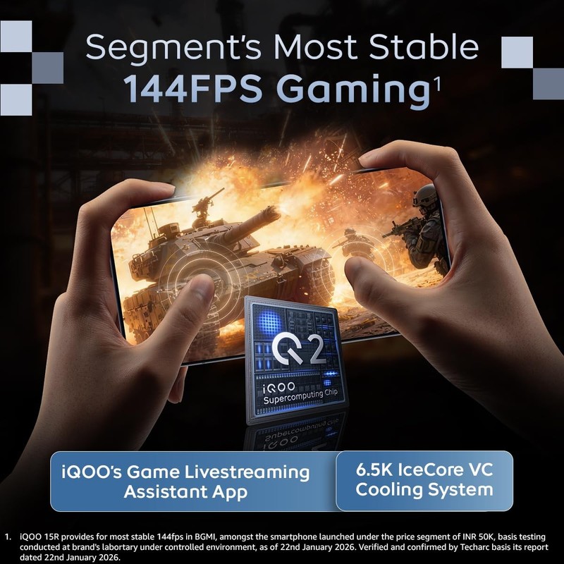 iQOO 15R Dark Knight 12GB RAM 256GB Storage Snapdragon® 8 Gen 5 Global Version gallery
