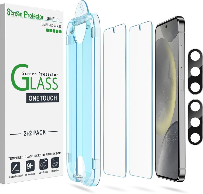 2PCS Screen Protector & Camera Lens Protector for Samsung Galaxy S24 6.2 Inch An