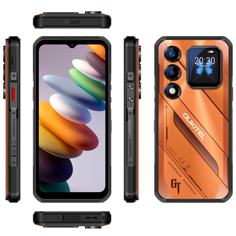 5G OUKITEL WP66 Rugged Phone Android 16 Mobile Outdoors Dual Screen NFC Global