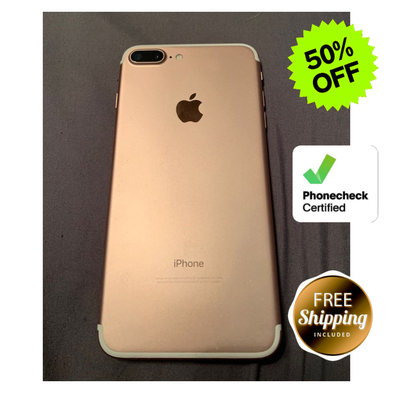 Apple iPhone 7+ Plus – 32GB/128GB – Unlocked – Rose Gold, Jet Black, Black