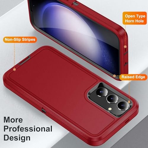 Designed for Samsung Galaxy S24 Plus Case 3-in-1 Military Grade Shockproof Cover gallery