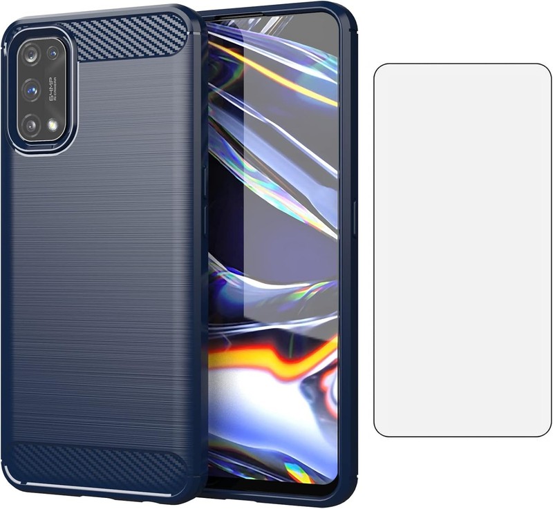 Oppo Realme 7 Pro Case and Tempered Glass Screen Protector Full Body Covers