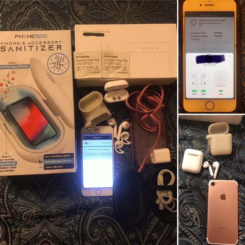 Apple Watch 3 GPS Cell+Bonus Used IPhone 7 Rose Gold 128 Fortnite App(Unlocked)