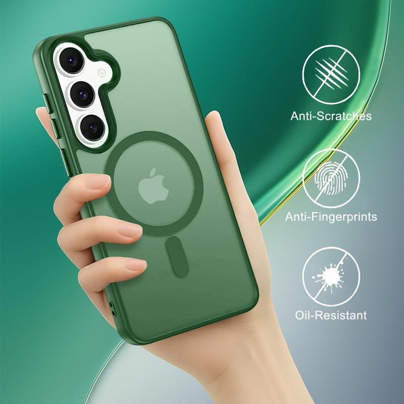 Samsung Galaxy S25 FE 5G Case, Slim Translucent Matte Magnetic Shockproof Phone gallery