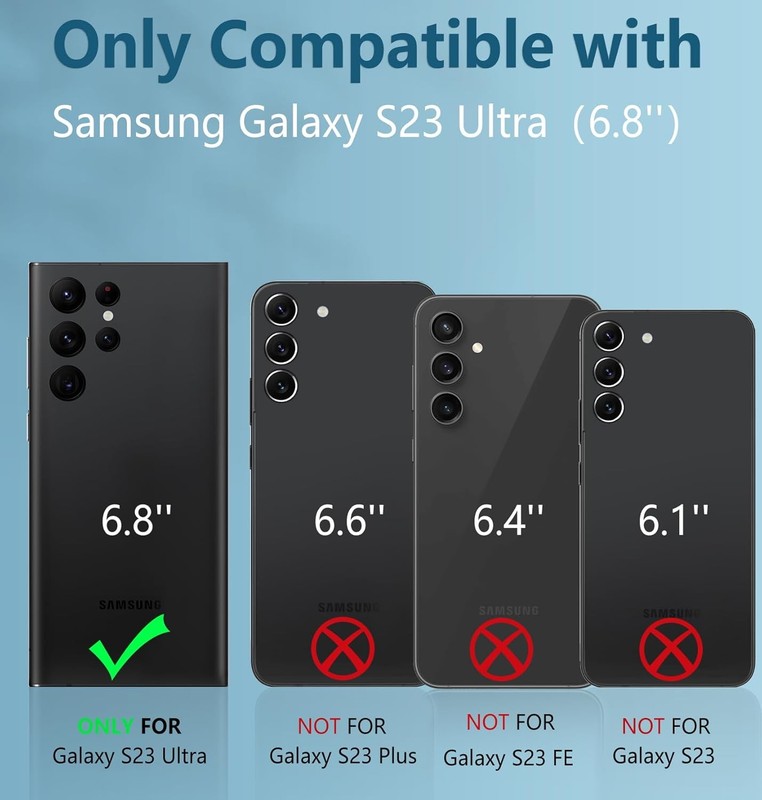 Military Grade Drop Proof Case & Kickstand for Samsung Galaxy S23-Ultra Blue gallery