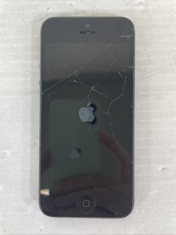 Working Apple iPhone 5 A1428 Black AT&T Screen Cracked Parts Only