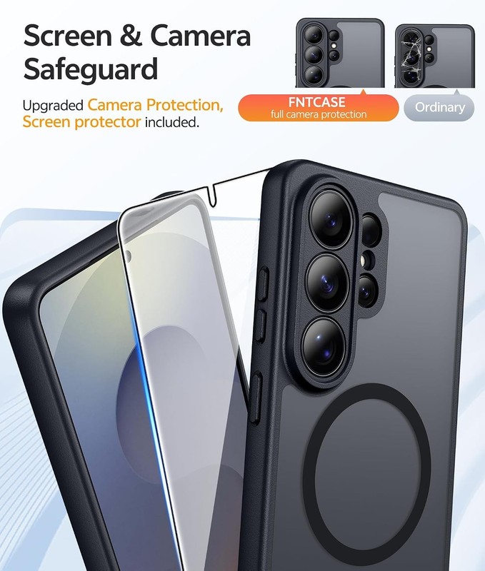 Translucent Matte Black Case with Camera Guard for Samsung Galaxy S26 Ultra gallery